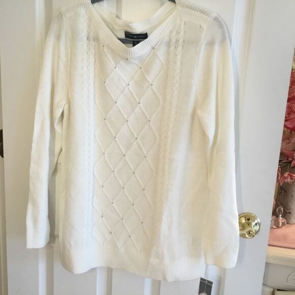 NWT. Karen Scott brand Women’s Size M L/s Sweater - Picture 3 of 10